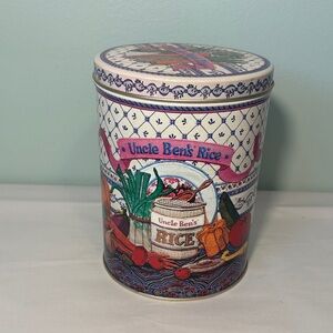 Vintage Uncle Ben’s Rice Decorative Tin Canister - Multicolor